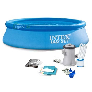 Бассейн надувной, каркасный Intex Easy Set 28108NP 244x61 см с фильтр-насосом - фото 3 - id-p181437147