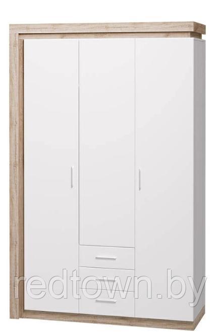 Шкаф для одежды с ящиками 3-х дверный без зеркал Люмен: 1408мм