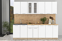 Кухня Мила стандарт 2,5 м белая - много цветов и комбинаций! фабрика Интерлиния, фото 2