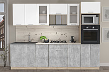 Кухня Мила стандарт 2,8 ВТ белая - много цветов и комбинаций! фабрика Интерлиния, фото 2