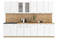 Кухня Мила стандарт 3,0 м белая- много цветов и комбинаций! фабрика Интерлиния