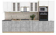 Кухня Мила стандарт 3,4 ВТ белая - много цветов и комбинаций! фабрика Интерлиния, фото 3