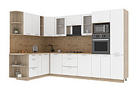 Угловая кухня Мила стандарт 1,88х3,2 ВТ белая - много цветов и комбинаций- фабрика Интерлиния