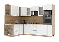 Угловая кухня Мила стандарт 1,88х2,8 ВТ белая - много цветов и комбинаций- фабрика Интерлиния