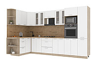 Угловая кухня Мила стандарт 1,68х3,4 ВТ белая - много цветов и комбинаций- фабрика Интерлиния