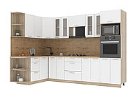 Угловая кухня МИЛА стандарт 1,68х3,0 ВТ белая - много цветов и комбинаций- фабрика Интерлиния