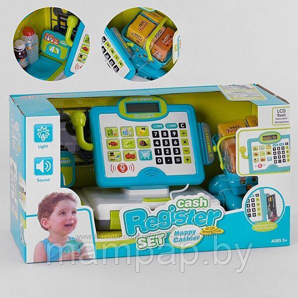 Детская игровая касса с калькулятором, весами и сканером 20 предметов - фото 7 - id-p181441327