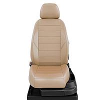 Авточехлы для Kia Carens 2 с 2002-2006 хэтчбек задние спинка и сиденье 40 на 60, 5 подголовников, экокожа,