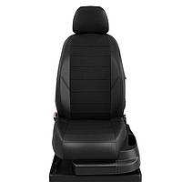 Авточехлы для Chery Tiggo 5 с 2014-2016 джип Задняя спинка и сиденье 40 на 60, 4 подголовника, экокожа, чёрная