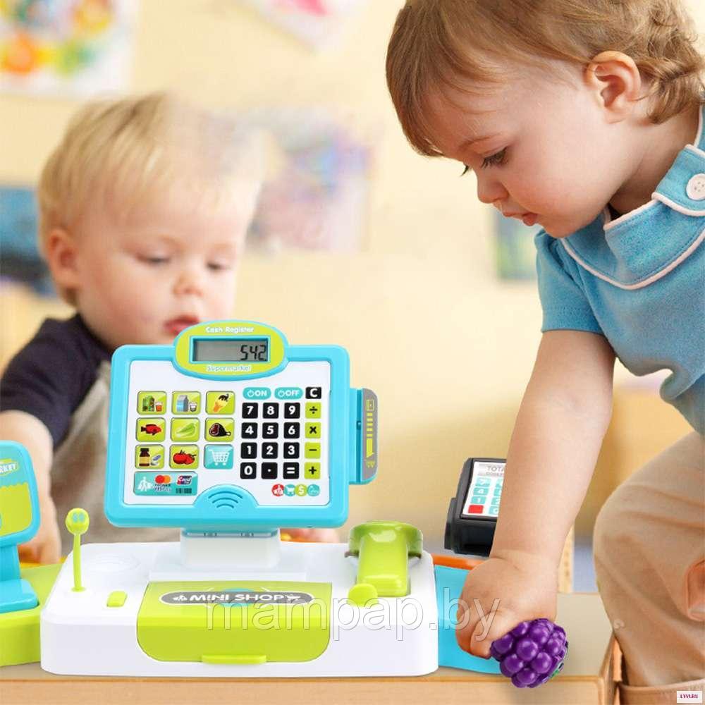 Детская игровая касса с калькулятором, сканером, 31 аксессуар