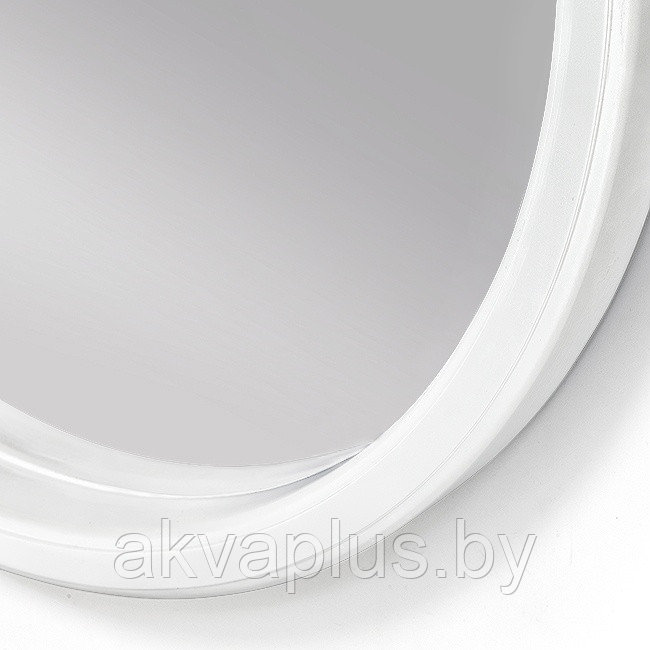 Зеркало круглое в деревянной раме белой М-299 (D64,4 см) - фото 3 - id-p181447475