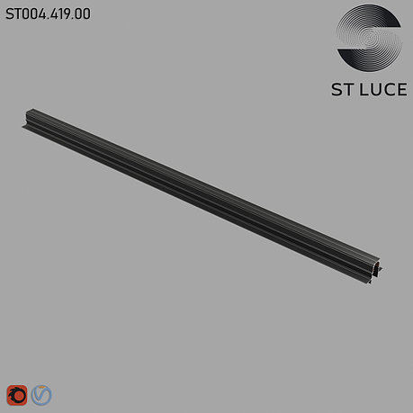 ST004.419.00 Шинопровод магнитный встраиваемый ST-Luce Черный, фото 2