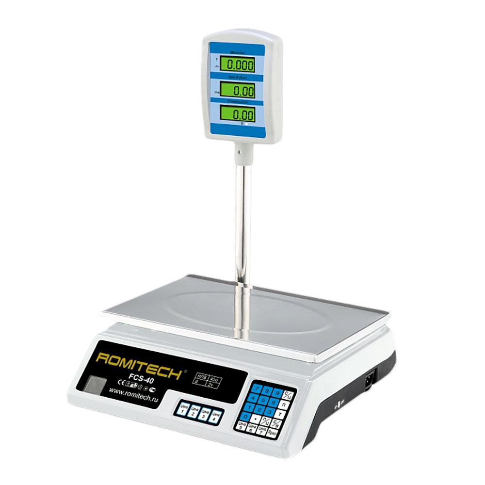 ROMITECH Весы счетные электронные с вертикальной стойкой 40кг ROMITECH FCS-40