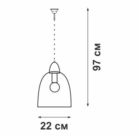 V4531-1/1S Подвесной светильник , 1хE27 макс. 60Вт, фото 2