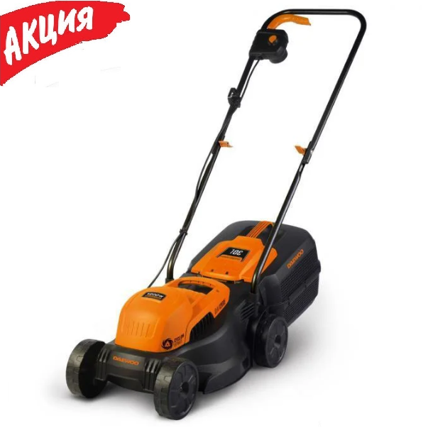 Колесная газонокосилка электрическая косилка DAEWOO DLM 1200E садовая электрогазонокосилка на колесах