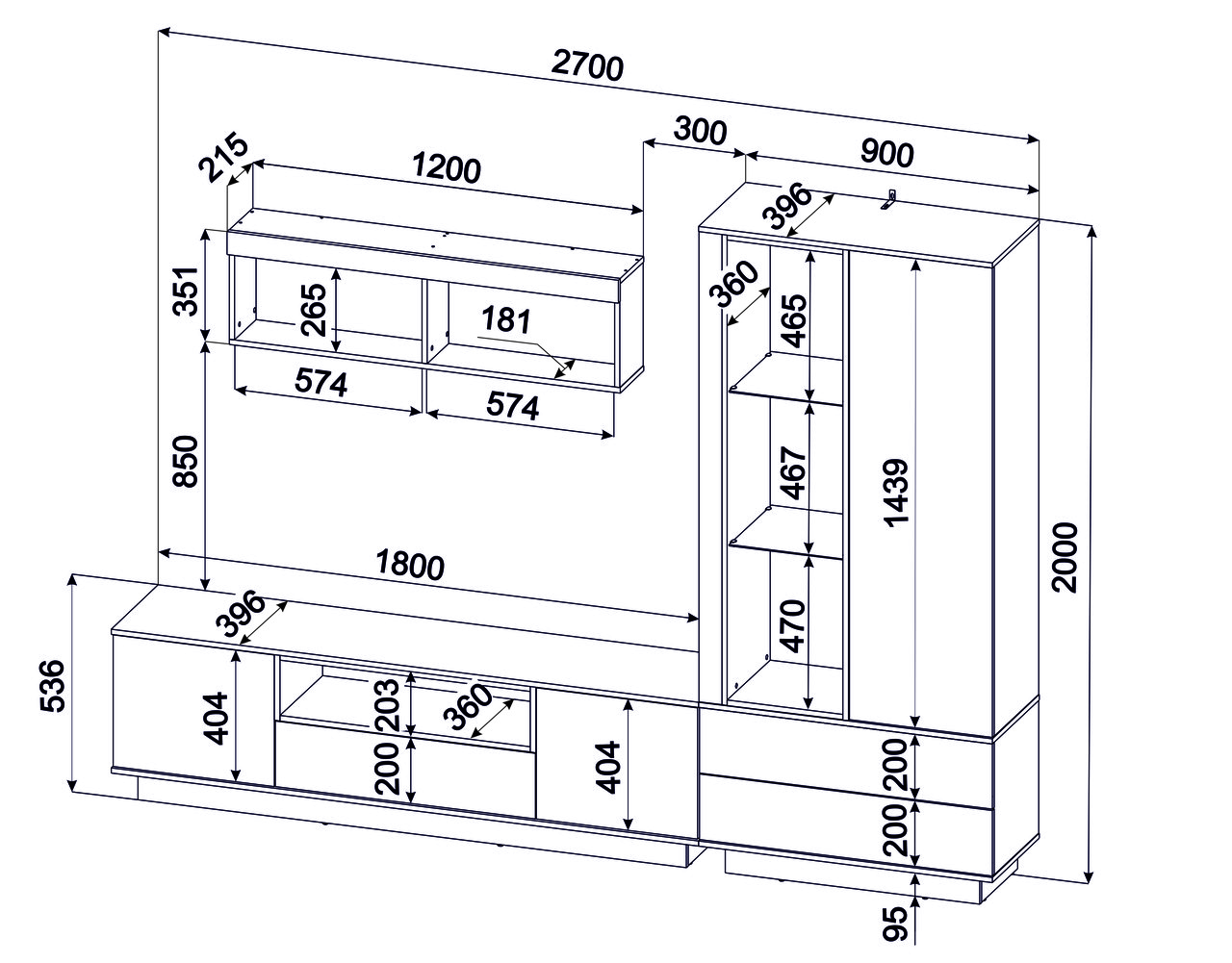 Гостиная Quartz 4 (Кварц) фабрика Интерлиния- 2 варианта цвета - фото 2 - id-p181451752