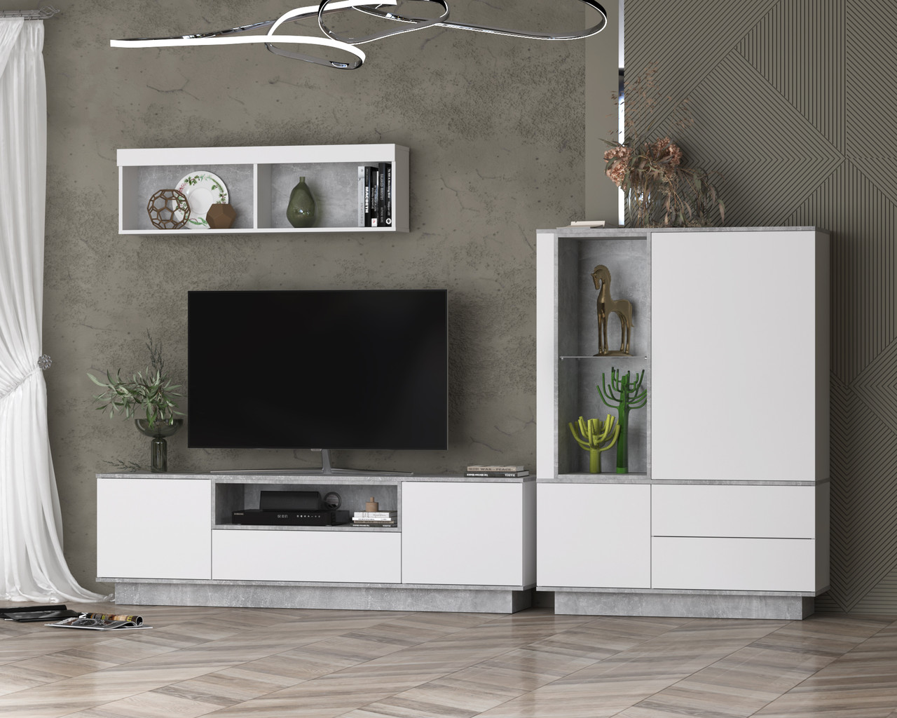 Гостиная Quartz 6 (Кварц)  фабрика Интерлиния- 2 варианта цвета
