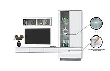 Гостиная Quartz 10 (Кварц) с подсветкой фабрика Интерлиния- 2 варианта цвета, фото 2