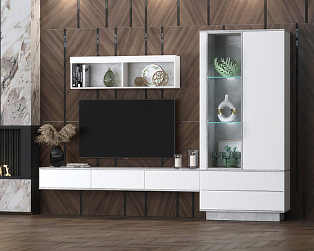 Гостиная Quartz 10 (Кварц) с подсветкой фабрика Интерлиния- 2 варианта цвета, фото 2