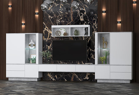 Гостиная Quartz 11 (Кварц) с подсветкой фабрика Интерлиния- 2 варианта цвета, фото 2