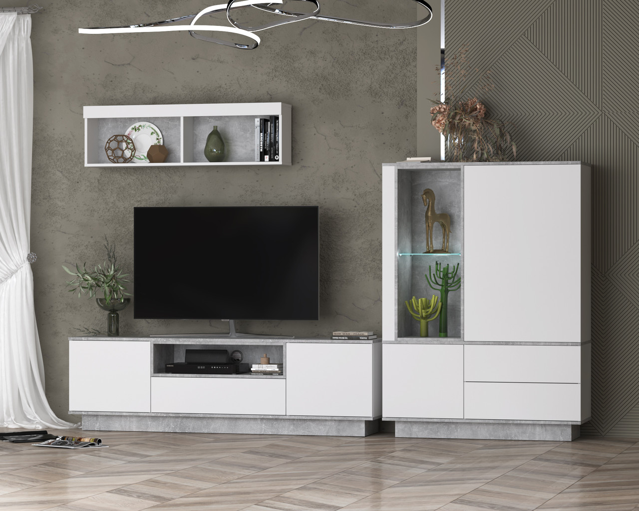 Гостиная Quartz 6 (Кварц) фабрика Интерлиния- 2 варианта цвета - фото 3 - id-p181451798