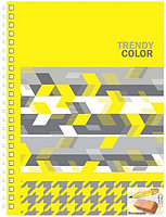 Тетрадь А4 на гребне BG Trendy color, 80 листов, клетка, выборочный лак