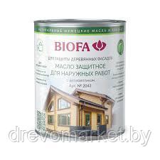 Защитное масло-лазурь для наружных работ с антисептиком Biofa (2,5 л.)