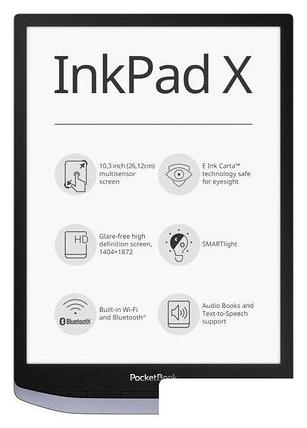 Электронная книга PocketBook InkPad X (серый), фото 2