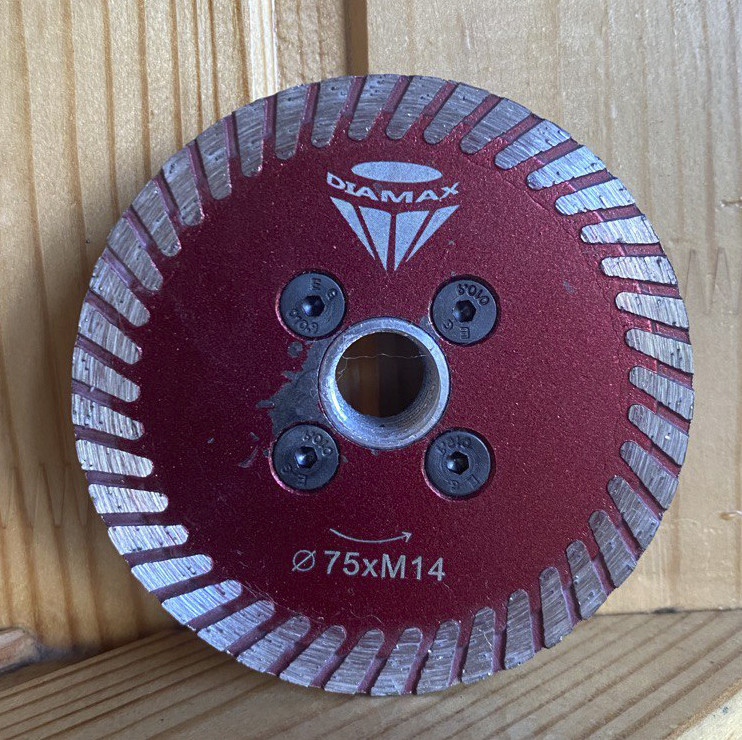 Алмазный диск с фланцем, 75 мм - фото 1 - id-p181456717