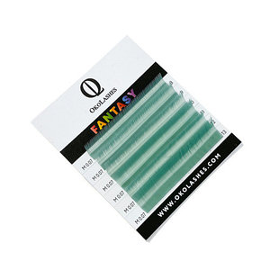"Мята" цветные ресницы OkoLashes L/0.10/7-12 мм