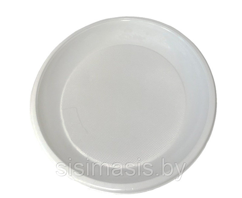 Тарелка одноразовая, пластиковая, d165/50шт./плотные