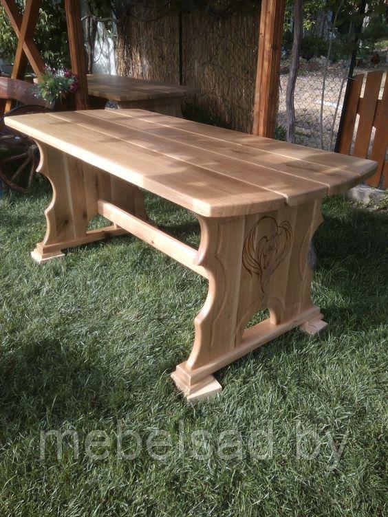 Стол садовый и банный из массива сосны "Жлобинский" 1,6 метра