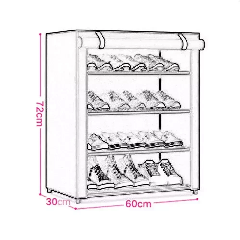 Шкаф-полка для обуви SHOE CABINET SHOE RACK (8238) Серый - фото 2 - id-p181459256