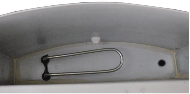 Умывальник Акватекс мойка нержавейка, тумба, бачок метал, цвет белый с ЭВН - фото 3 - id-p181462561