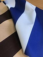 Ткань Оксфорд 600d - полоса (синий/белый)