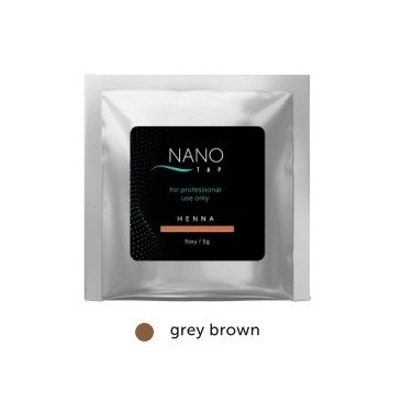 NanoTap Хна для бровей в саше 5гр grey brown (серо-коричневый)