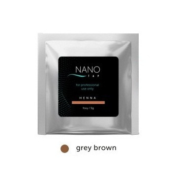NanoTap Хна для бровей в саше 5гр grey brown (серо-коричневый) - фото 1 - id-p181439366