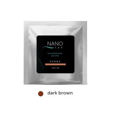 NanoTap Хна для бровей в саше 5гр dark brown (темно-коричневый) - фото 1 - id-p181439375