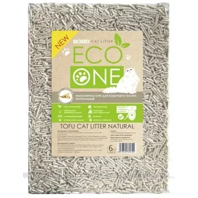 Наполнитель Eco One Тофу натуральный (в ассортименте) 2,5кг/6л