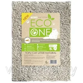 Наполнитель Eco One Тофу натуральный (в ассортименте) 2,5кг/6л