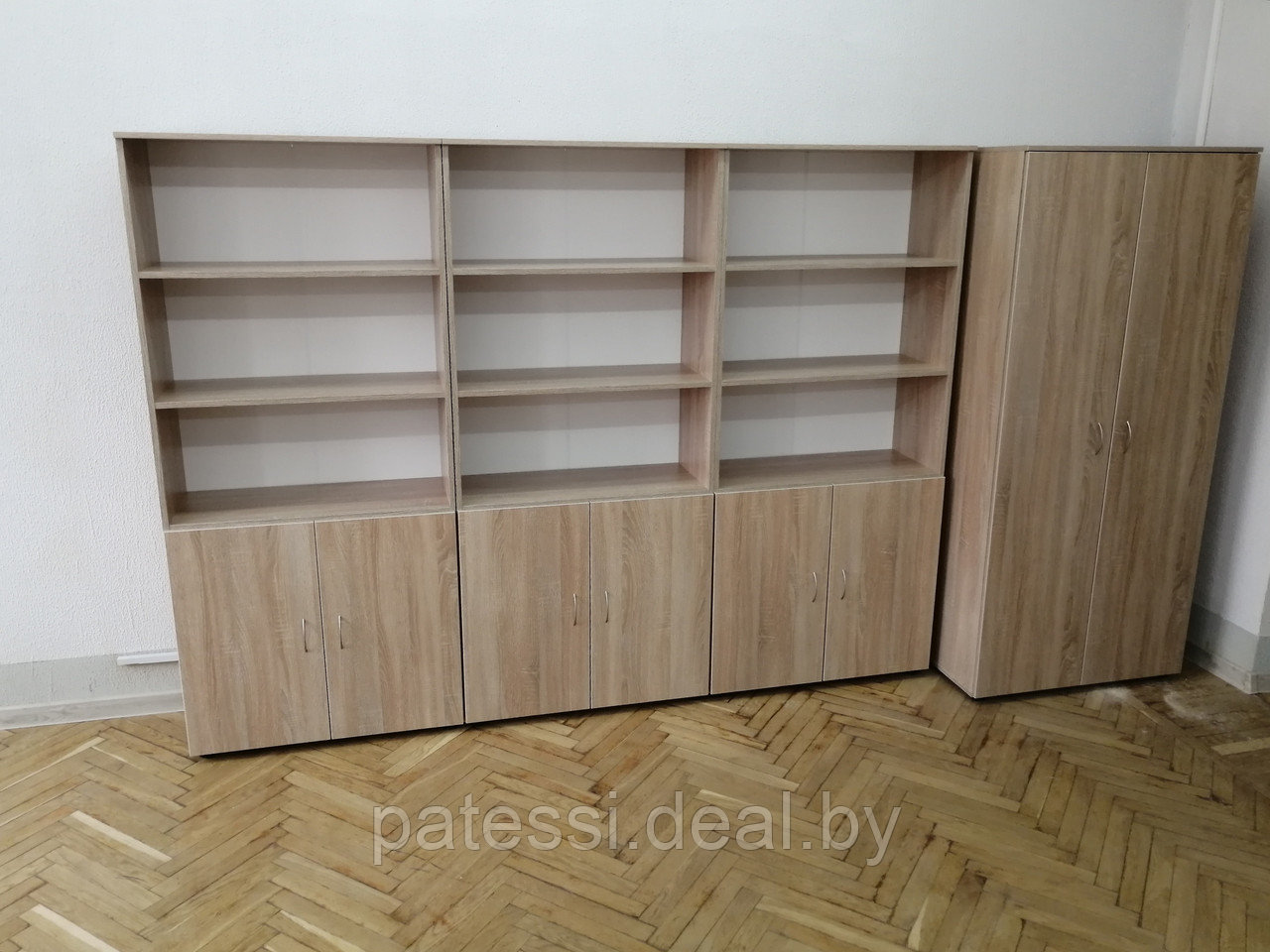 Комплект из гардероба и шкафов для документов. Дуб сонома. В наличии ...