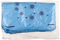 Пакет-майка OfficeClean 30+16*60 см, 15 мкм., 100 шт., «Звезды», голубой
