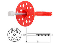 Дюбель для теплоизоляции 10х200 мм с металлич. гвоздем, термогол. (500 шт в коробе)