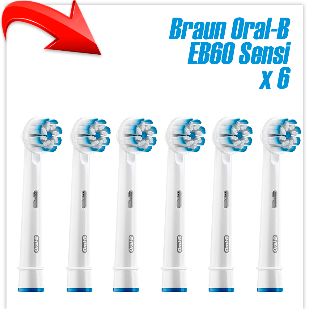 Насадка для зубных щеток Braun Oral-B EB60 Sensi (6 шт)