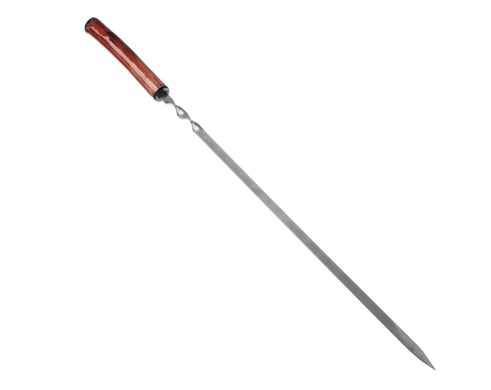 Шампур плоский с деревянной ручкой (600 х 12 х 2 мм) - фото 1 - id-p181470934
