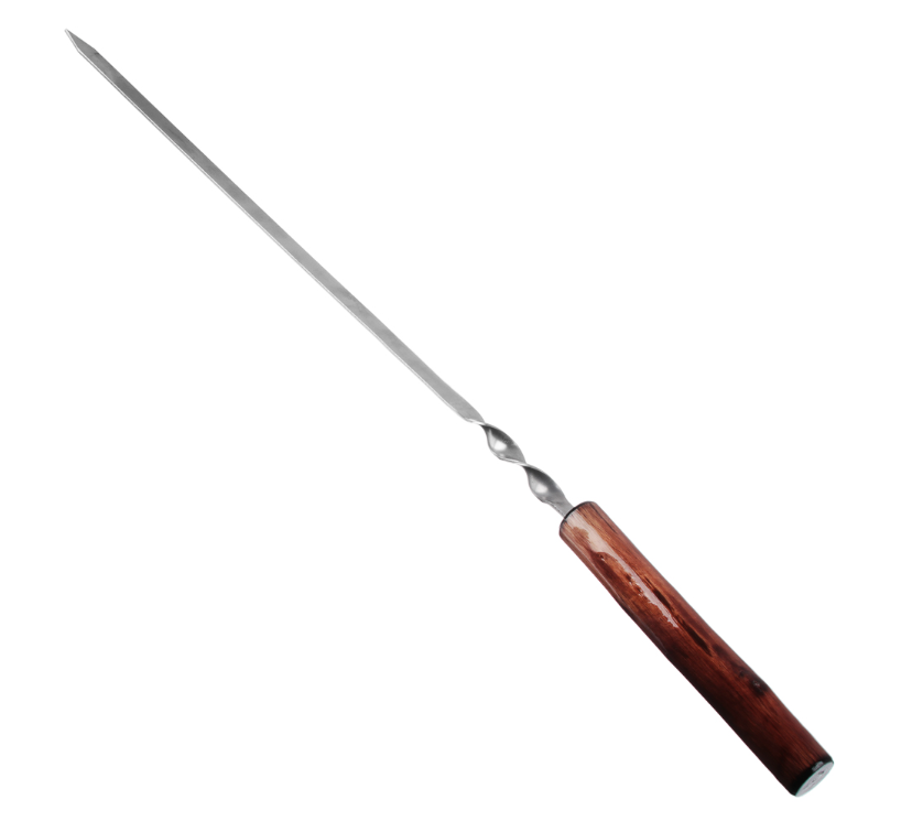 Шампур плоский с деревянной ручкой (600 х 12 х 2 мм) - фото 2 - id-p181470934