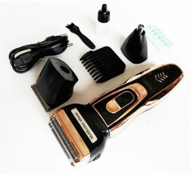 Машинка для стрижки Geemy GM-595 3в1, беспроводной триммер, бритва, машинка для стрижки волос (бороды) - фото 4 - id-p181474647