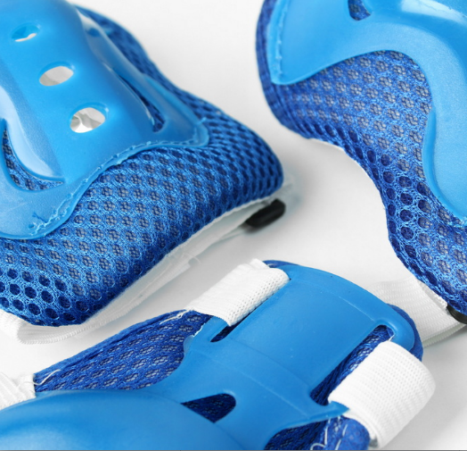 Комплект защиты синий (колени, локти, запястья) - фото 4 - id-p181476127