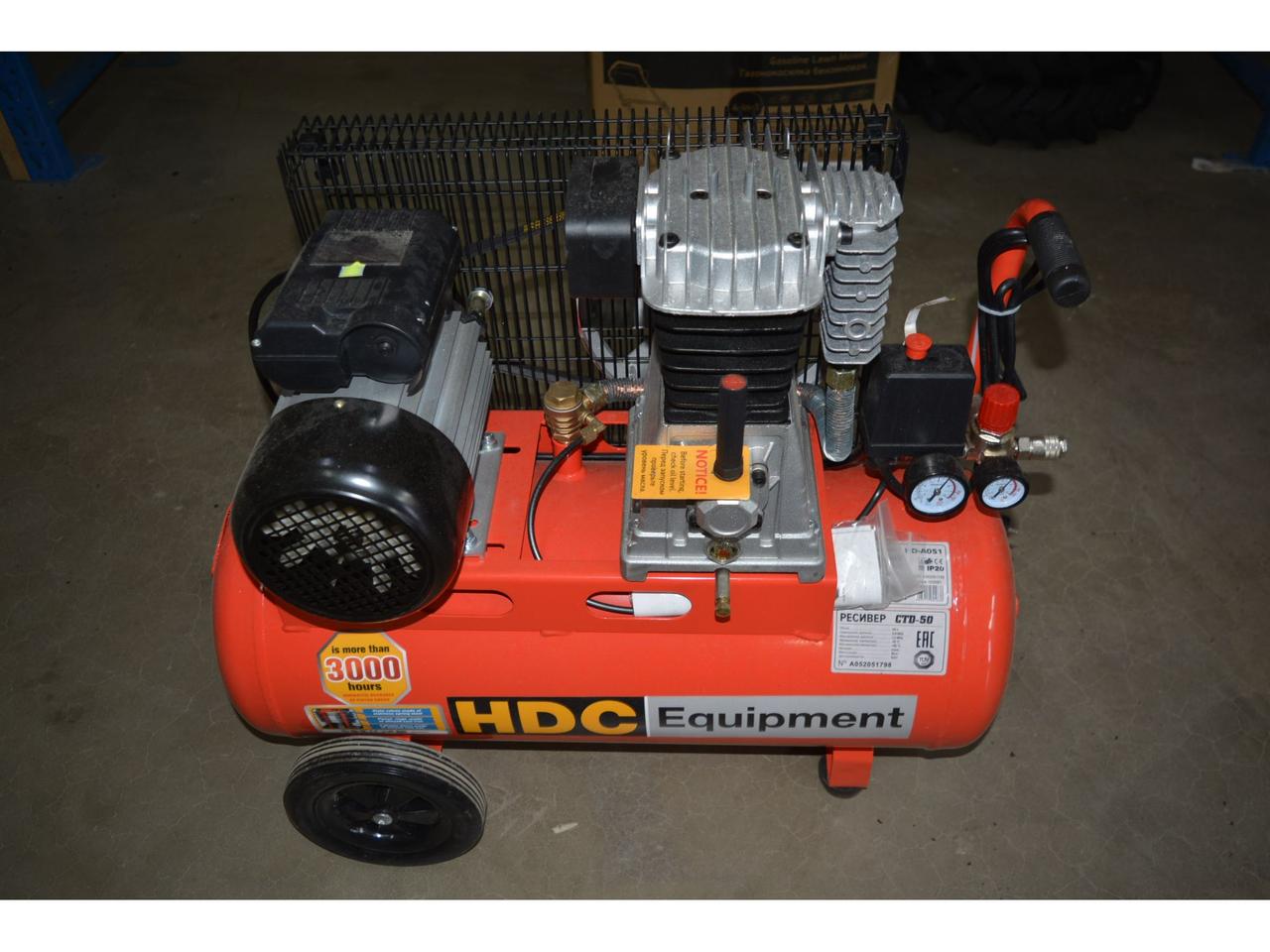 Компрессор HDC HD-A051 Уцененный (396 л/мин, 50 л, ременной, масляный) (1347988440)