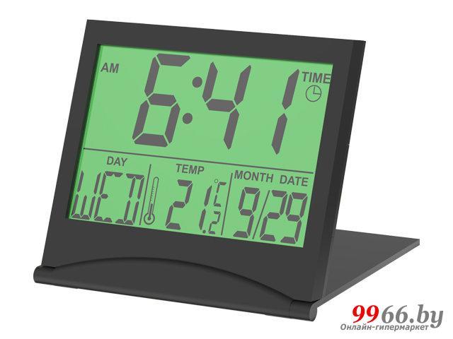 Настольные электронные часы на батарейках Ritmix CAT-042 черные - фото 1 - id-p181147222